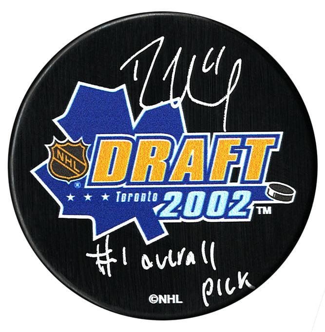 Rick Nash Autographed 2002 NHL Draft Inscribed Puck CoJo Sport Collectables Inc.