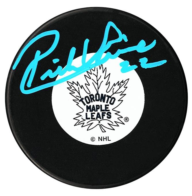 Rick Vaive Autographed Toronto Maple Leafs Baby Blue Puck CoJo Sport Collectables Inc.