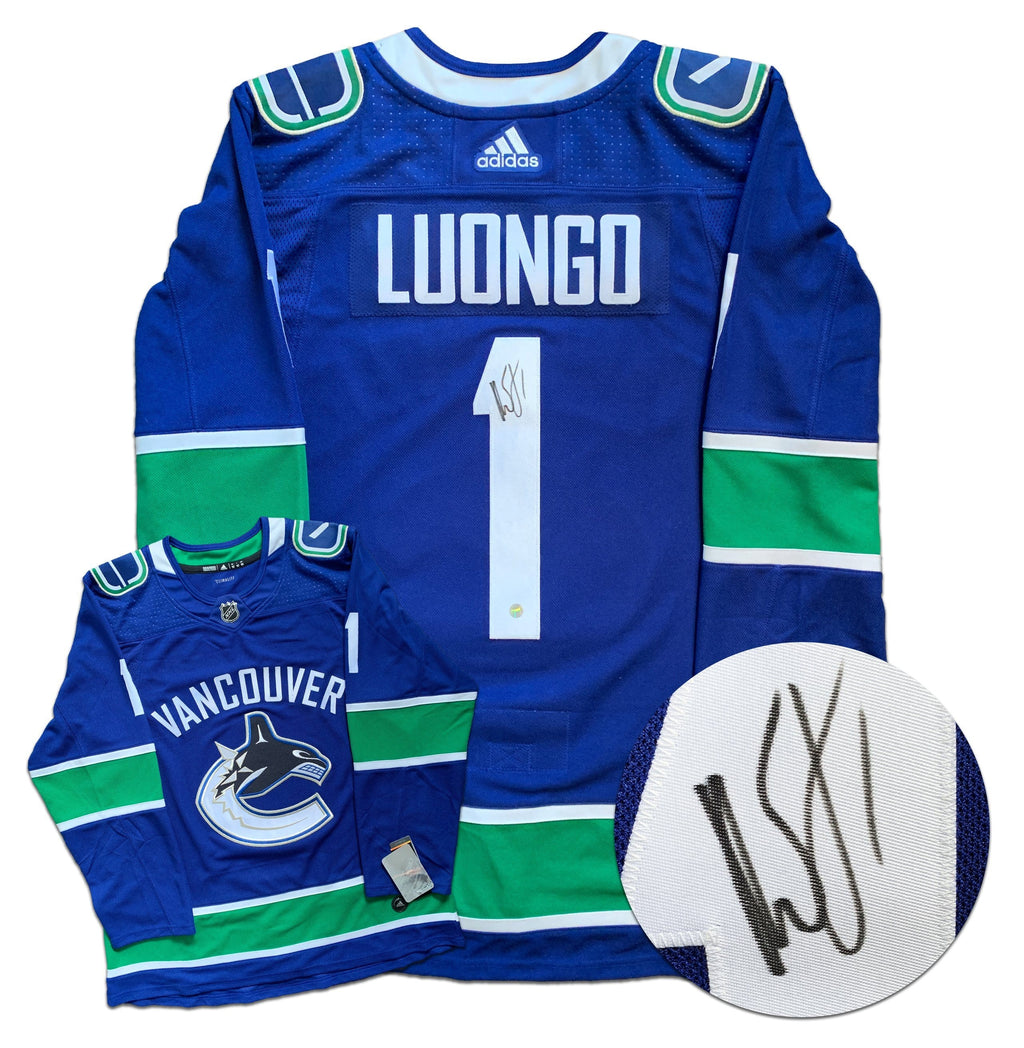 ROBERTO LUONGO Signed Vancouver Canucks Blue Reebok Jersey - NHL Auctions
