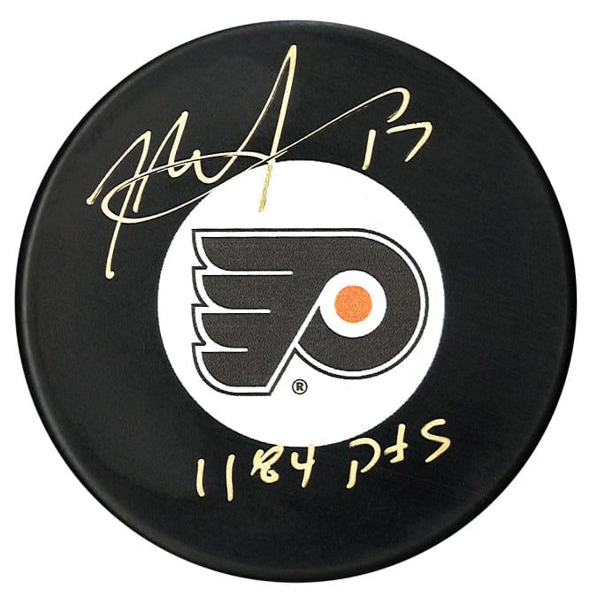 Rod Brind'Amour Autographed Philadelphia Flyers Points Inscribed Puck CoJo Sport Collectables Inc.