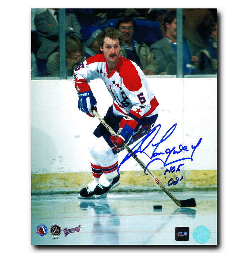 Rod Langway Washington Capitals Autographed Skating 8x10 Photo CoJo Sport Collectables Inc.