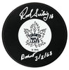 Rod Seiling Autographed Toronto Maple Leafs Debut Inscribed Puck CoJo Sport Collectables Inc.