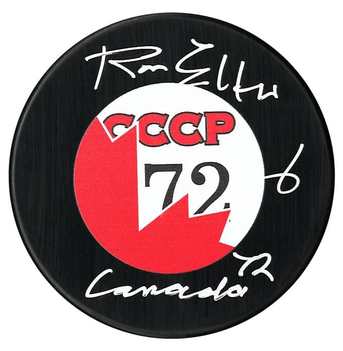 Ron Ellis Autographed 1972 Summit Series Inscribed Puck CoJo Sport Collectables Inc.