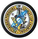 Ron Francis Autographed Pittsburgh Penguins 1992 Stanley Cup Champions Puck CoJo Sport Collectables