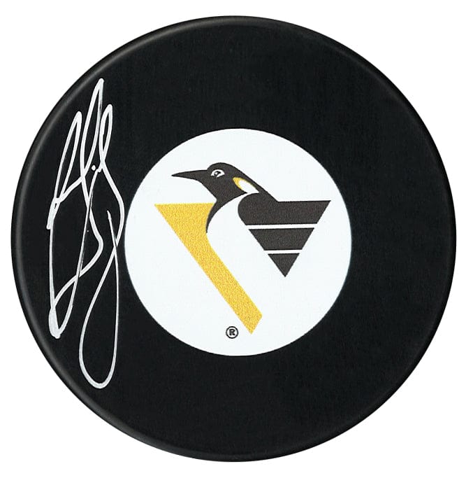 Ron Francis Autographed Pittsburgh Penguins Retro Logo Puck CoJo Sport Collectables