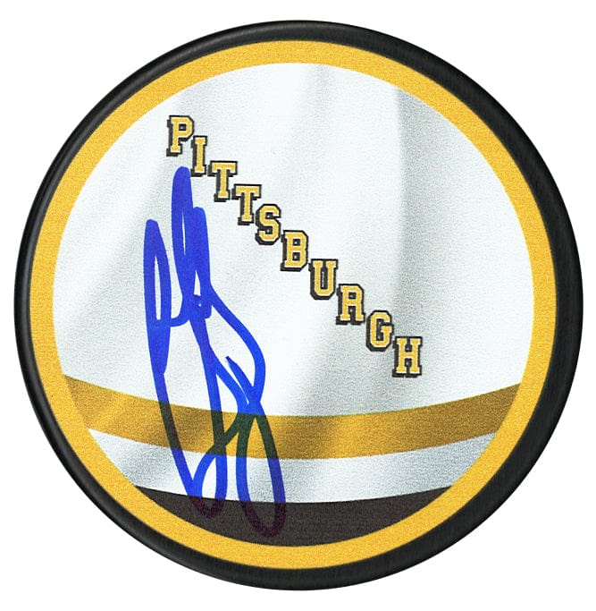 Ron Francis Autographed Pittsburgh Penguins Reverse Retro Puck CoJo Sport Collectables