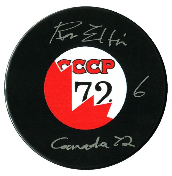 Ron Ellis Team Canada Autographed "Canada 72" Puck CoJo Sport Collectables