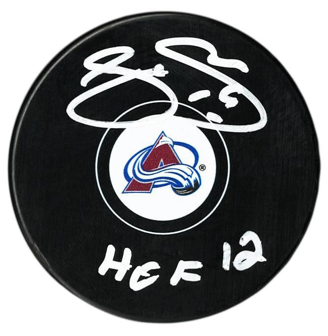 Joe Sakic Autographed Colorado Avalanche HOF Puck CoJo Sport Collectables Inc.