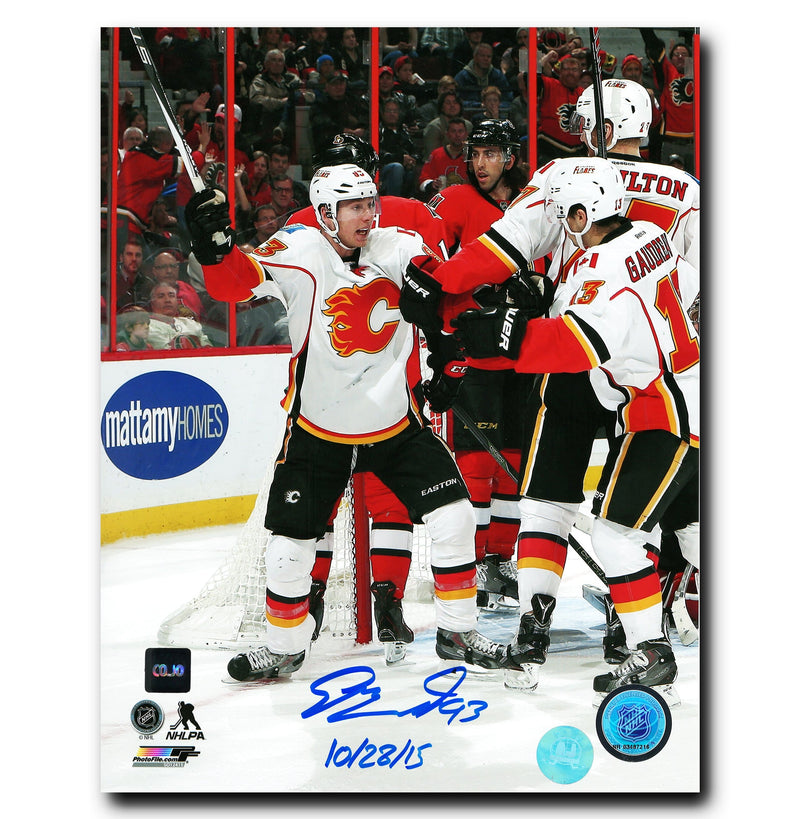 Sam Bennett Calgary Flames Autographed First NHL Goal Inscribed 8x10 Photo CoJo Sport Collectables Inc.