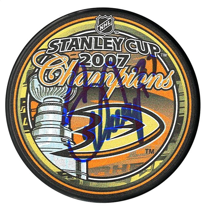Scott Niedermayer Anaheim Ducks Autographed 2007 Stanley Cup Champions Puck CoJo Sport Collectables Inc.