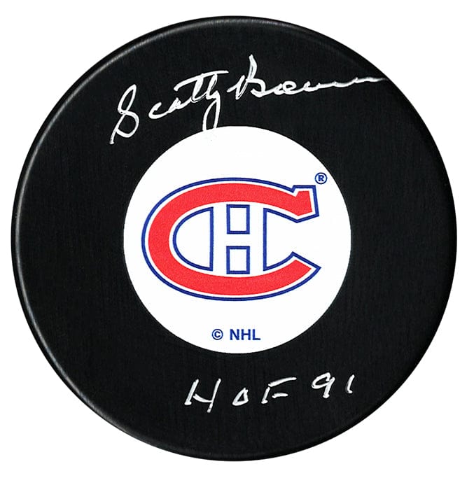 Scotty Bowman Autographed Montreal Canadiens HOF Inscribed Puck CoJo Sport Collectables