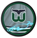 Sebastian Aho Autographed Carolina Hurricanes Reverse Retro Puck CoJo Sport Collectables Inc.