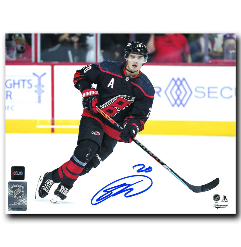 Sebastian Aho Carolina Hurricanes Autographed Action 8x10 Photo CoJo Sport Collectables Inc.