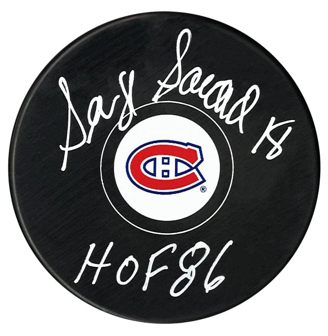 Serge Savard Autographed Montreal Canadiens HOF Inscribed Puck CoJo Sport Collectables Inc.