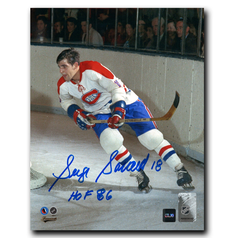 Serge Savard Montreal Canadiens Autographed Skating HOF Inscribed 8x10 Photo CoJo Sport Collectables