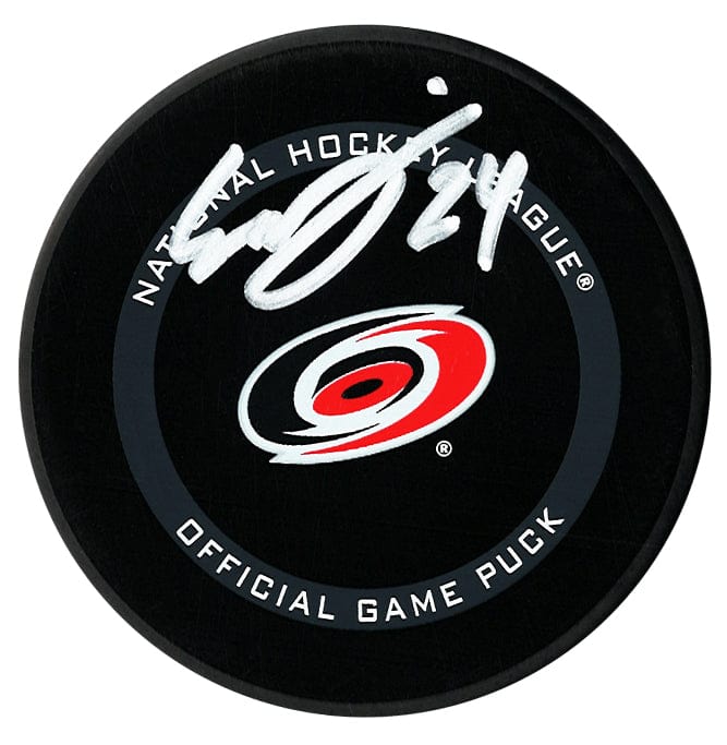 Seth Jarvis Autographed Carolina Hurricanes Official Puck CoJo Sport Collectables Inc.