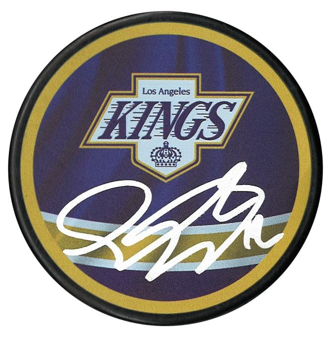 Simon Gagne Autographed Los Angeles Kings Reverse Retro Puck CoJo Sport Collectables Inc.