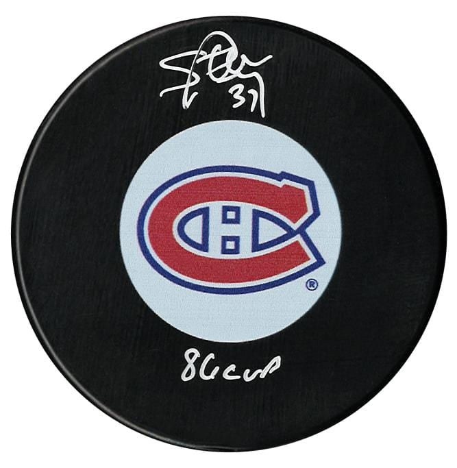 Steve Penney Autographed Montreal Canadiens 86 Cup Puck CoJo Sport Collectables Inc.