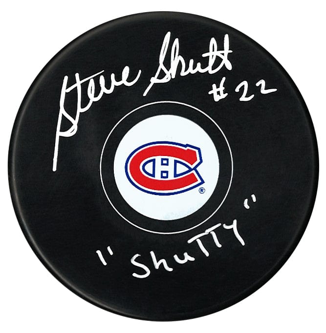 Steve Shutt Autographed Montreal Canadiens Shutty Inscribed Puck CoJo Sport Collectables Inc.