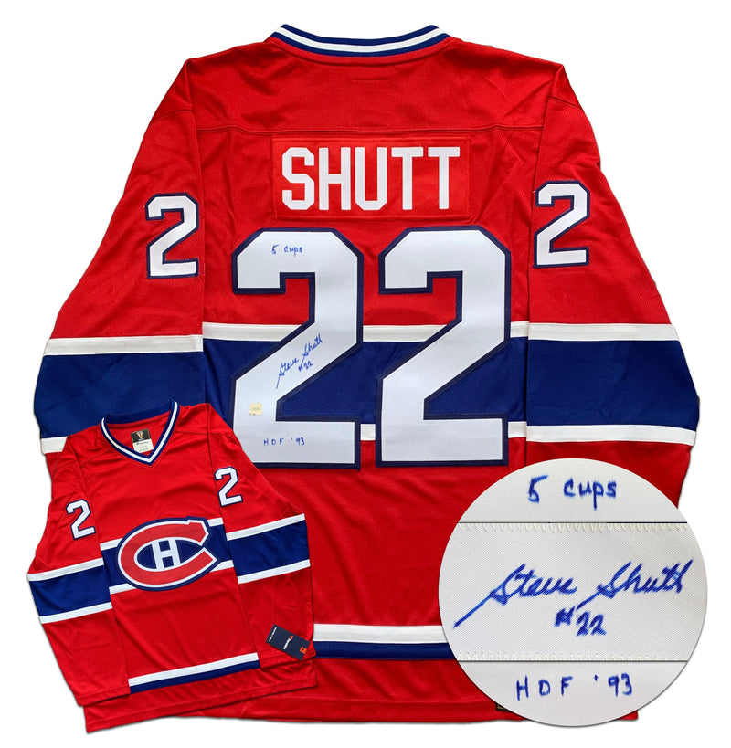 Steve Shutt Montreal Canadiens Autographed Stanley Cups and HOF Inscribed Fanatics Vintage Jersey CoJo Sport Collectables Inc.