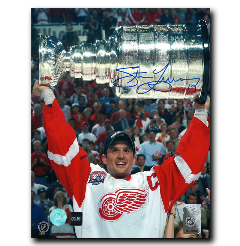 Steve Yzerman Detroit Red Wings Autographed 2002 Stanley Cup 8x10 Photo CoJo Sport Collectables Inc.