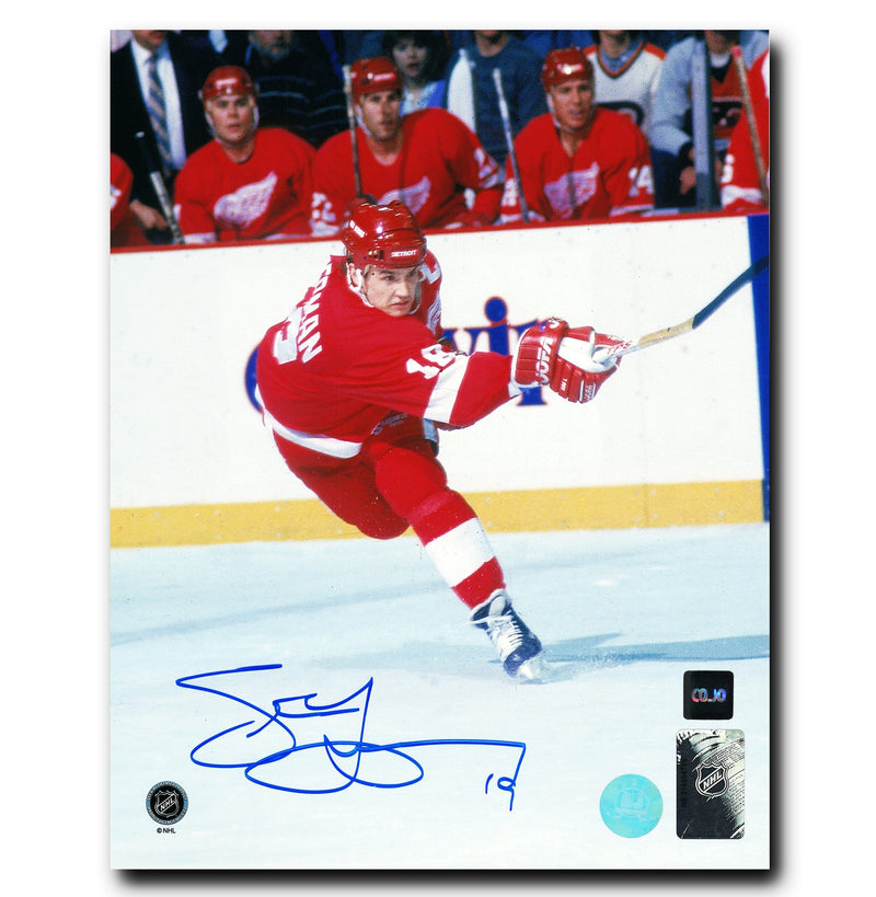 Steve Yzerman Detroit Red Wings Autographed Shooting 8x10 Photo CoJo Sport Collectables Inc.