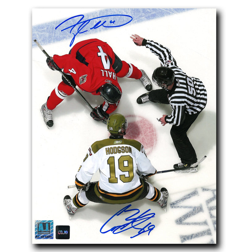 Taylor Hall and Cody Hodgson Dual Autographed Face-off 8x10 Photo CoJo Sport Collectables Inc.