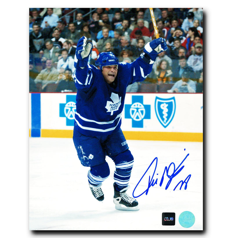 Tie Domi Toronto Maple Leafs Autographed Celebration 8x10 Photo CoJo Sport Collectables Inc.