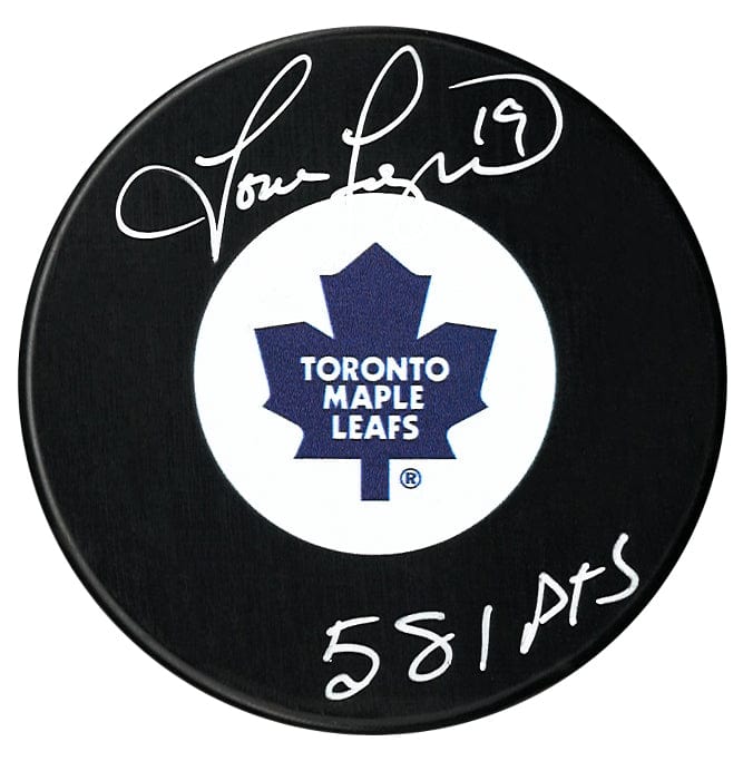 Tom Fergus Autographed Toronto Maple Leafs Points Inscribed Puck CoJo Sport Collectables Inc.