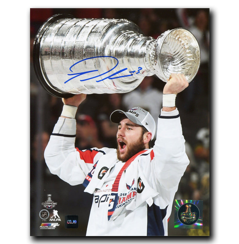 Tom Wilson Washington Capitals Autographed Stanley Cup 8x10 Photo CoJo Sport Collectables Inc.