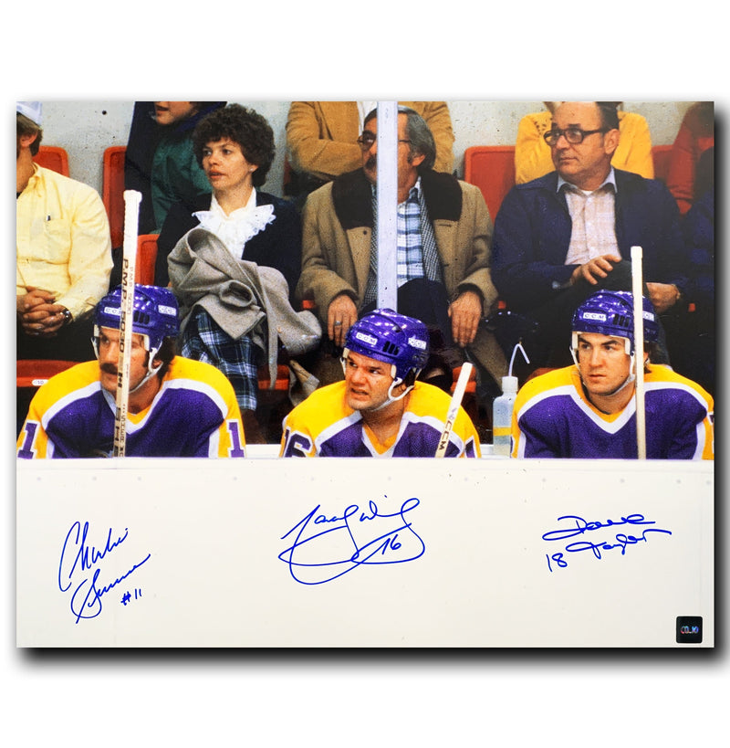 Triple Crown Line Los Angeles Kings Autographed 16x20 Bench Photo CoJo Sport Collectables Inc.