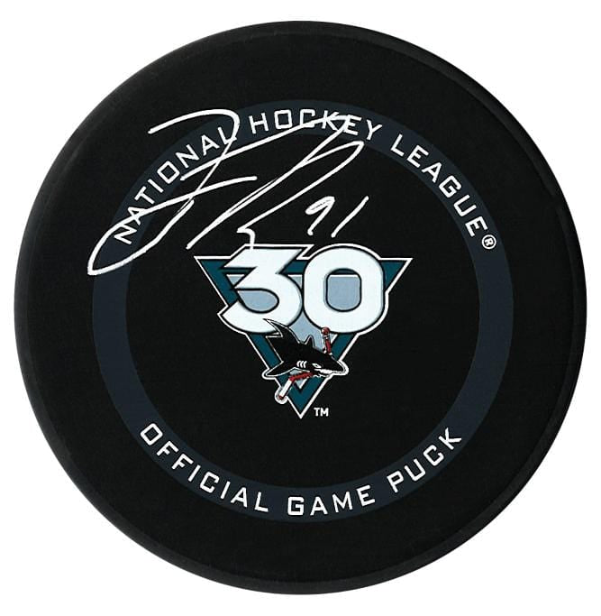 Tristen Robins Autographed San Jose Sharks Official Game Puck CoJo Sport Collectables Inc.