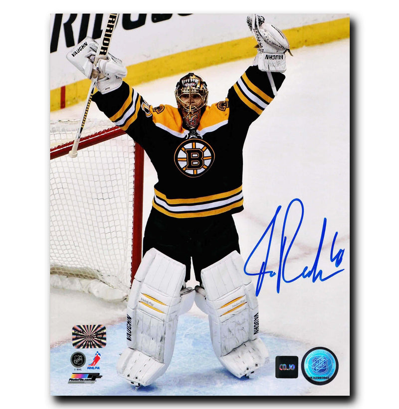 Tuukka Rask Boston Bruins Autographed Celebration 8x10 Photo CoJo Sport Collectables Inc.