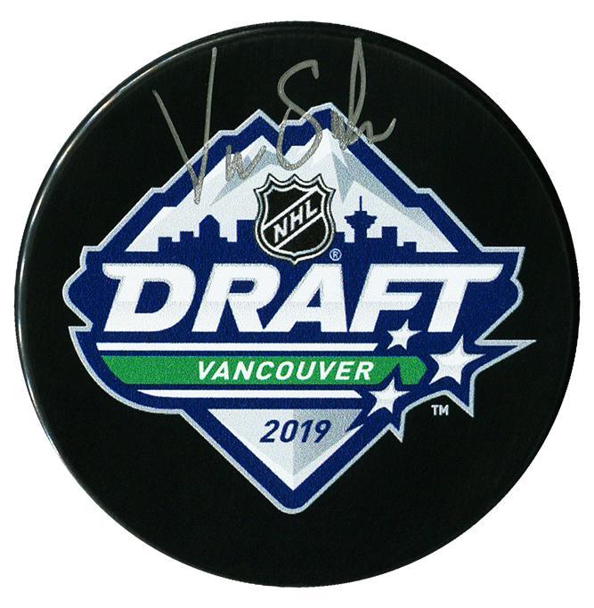 Victor Soderstrom Arizona Coyotes Autographed 2019 NHL Draft Puck CoJo Sport Collectables
