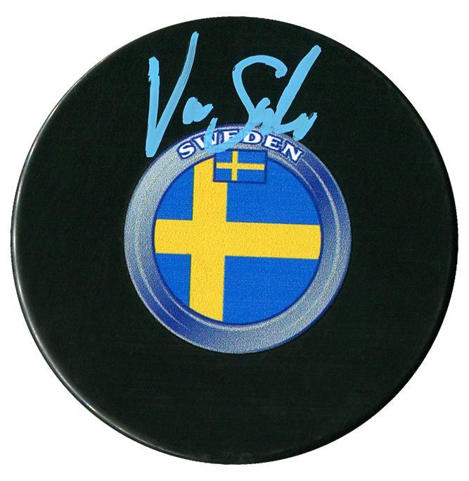Victor Soderstrom Arizona Coyotes Autographed Team Sweden Puck CoJo Sport Collectables