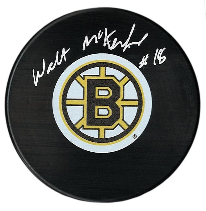 Walt McKechnie Autographed Boston Bruins Puck CoJo Sport Collectables Inc.
