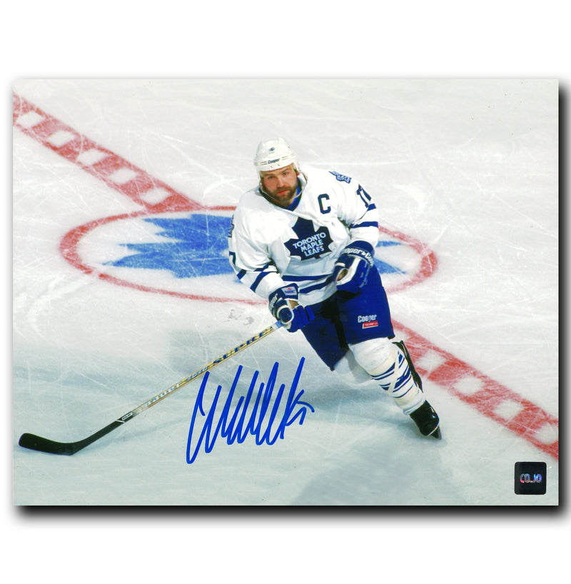 Wendel Clark Toronto Maple Leafs Autographed Centre Ice 8x10 Photo CoJo Sport Collectables