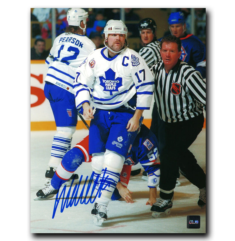 Wendel Clark Toronto Maple Leafs Autographed Fight 8x10 Photo CoJo Sport Collectables