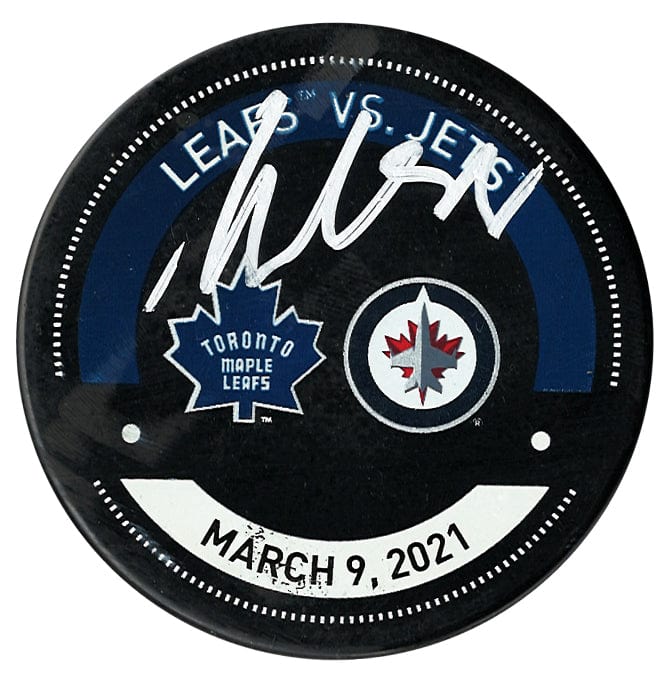 William Nylander Autographed Toronto Maple Leafs March 9, 2021 Warm-Up Used Puck CoJo Sport Collectables Inc.