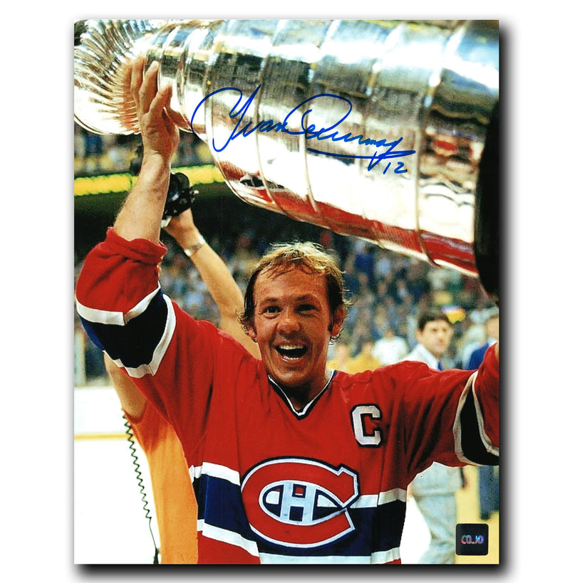 Yvan Cournoyer Montreal Canadiens Autographed Stanley Cup 8x10 Photo CoJo Sport Collectables Inc.