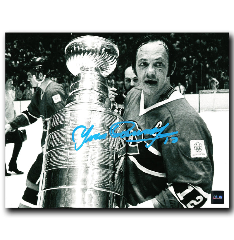 Yvan Cournoyer Montreal Canadiens Autographed Stanley Cup 8x10 Photo CoJo Sport Collectables Inc.