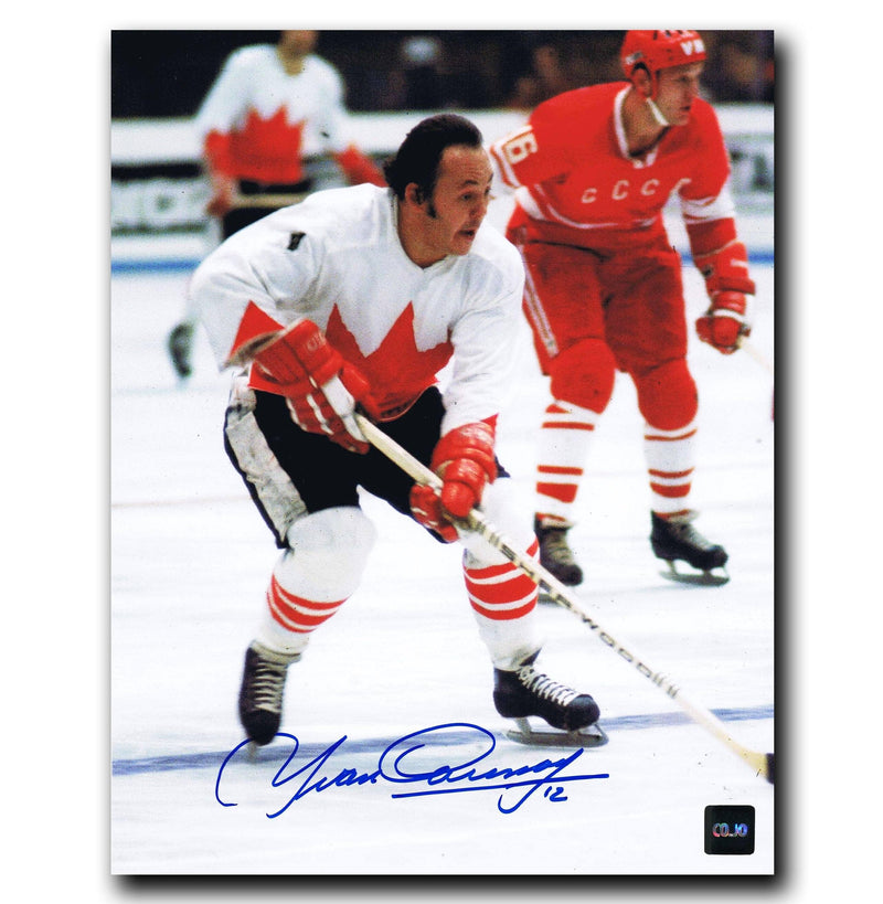 Yvan Cournoyer Team Canada Autographed 8x10 Photo CoJo Sport Collectables Inc.