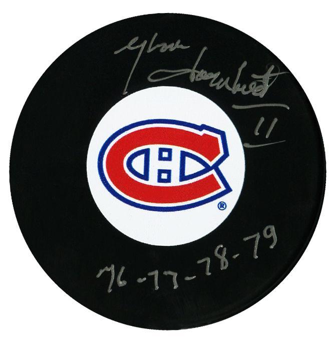 Yvon Lambert Montreal Canadiens Autographed Stanley Cup Champions Puck CoJo Sport Collectables Inc.