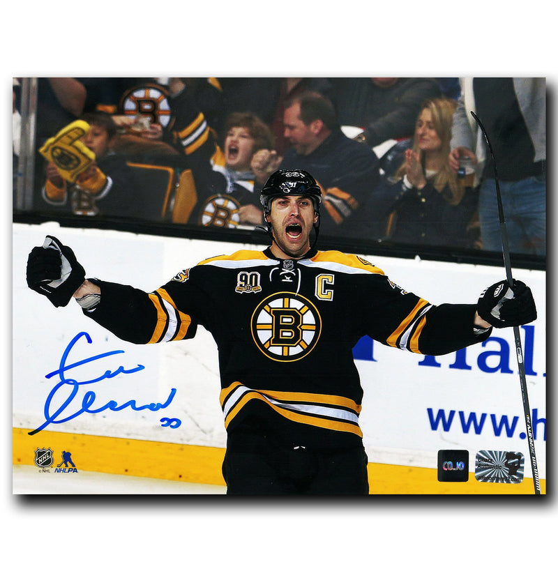 Zdeno Chara Boston Bruins Autographed Goal Celebration 8x10 Photo CoJo Sport Collectables
